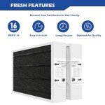 MERV 16 16x25x5 HVAC Furnace Filters - 2 Pack