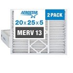 Aerostar MERV 13 Air Filters 20x25x5 (2 Pack)