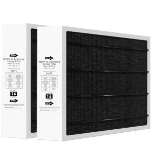 Merv 16 Carbon Air Filter 20x25x5 (2 Pack)