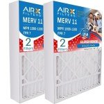 AIRX MERV 11 Air Filters 21x21.5x5 - 2 Pack