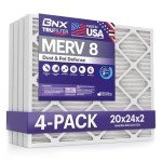 BNX TruFilter 20x24x2 MERV 8 Air Filters (4-Pack)