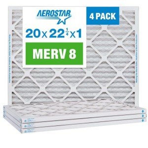 Aerostar 20x22 MERV 8 Pleated Air Filters 4-Pack