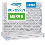 Aerostar 20x22 MERV 8 Pleated Air Filters 4-Pack