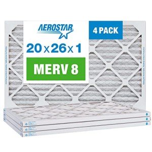 Aerostar 20x26x1 MERV 8 Air Filter 4-Pack