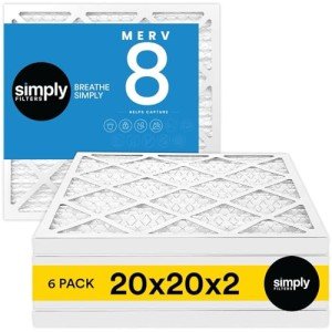 20x20x2 MERV 8 Air Filters (6 Pack)
