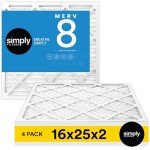 Simply Filters 16x25x2 MERV 8 Air Filter Pack