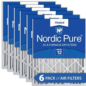 MERV 12 Pleated Air Filters 6 Pack 20x25x4
