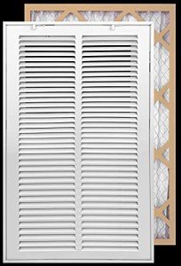 14x20 Steel Return Air Filter Grille - White