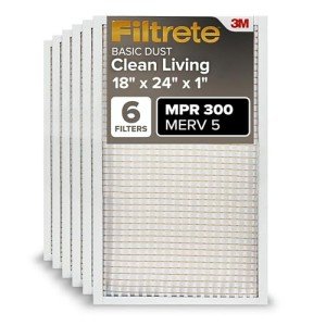 Filtrete 18x24x1 Pleated Air Filter, MERV 5