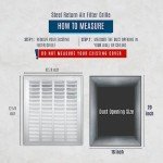 16x20 Duct Opening Steel Air Filter Grille