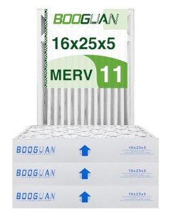 BOOGUAN MERV 11 Pleated Air Filters 3-Pack