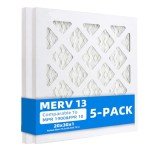 20x30x1 MERV 13 Pleated Air Filters 5 Pack
