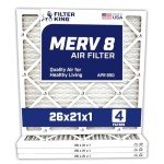 Filter King 26x21x1 MERV 8 Air Filters 4-Pack