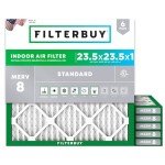 MERV 8 Pleated Air Filters 6-Pack, 23.5"x23.5