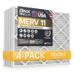 BNX TruFilter 20x25x2 MERV 11 Air Filters (4-Pack)