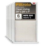 Filtrete 20x24x1 Pleated Air Filter - 6-Pack