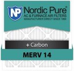 Nordic Pure MERV 14 Plus Carbon Air Filters 3 Pack