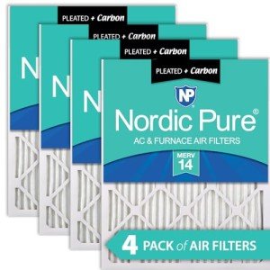 Nordic Pure MERV 14 Pleated Air Filters 4-Pack