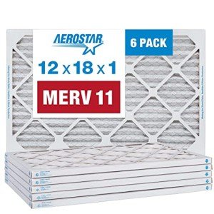 Aerostar MERV 11 Pleated Air Filters, 6 Pack