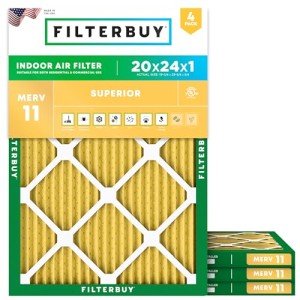 20x24x1 MERV 11 Allergen Air Filter 4-Pack