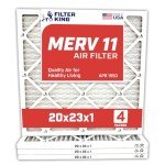 Filter King 20x23x1 MERV 11 Air Filters - 4 Pack