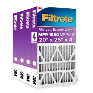 Filtrete 20x25x4 MERV 12 Air Filters - 4-Pack