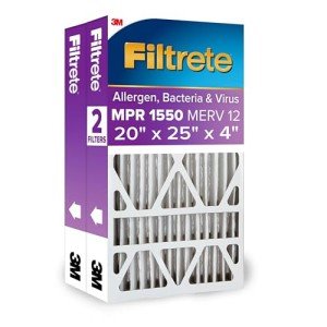 Filtrete 20x25x4 Electrostatic Air Filters, 2-Pack