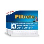 Filtrete 20x20 Air Filter, MERV 13, 4-Pack