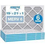 Aerostar MERV 6 Pleated Air Filters, 6 Pack