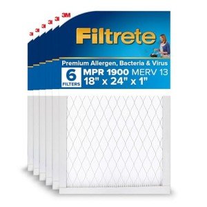 Filtrete 18x24x1 MERV 13 Air Filter, 6-Pack