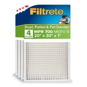 Filtrete 20x30x1 MERV 8 Air Filters, 4-Pack