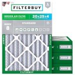 20x25x4 MERV 8 Pleated Air Filter (4-Pack)