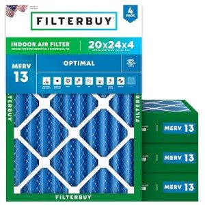 20x24x4 MERV 13 Pleated Air Filters (4-Pack)