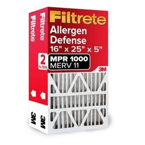 Filtrete 16x25x5 Micro Allergen Air Filter, 2-Pack