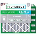 20x20x4 MERV 8 Pleated Air Filters (6-Pack)