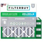 20x20x4 MERV 8 Pleated Air Filters (Pack of 4)