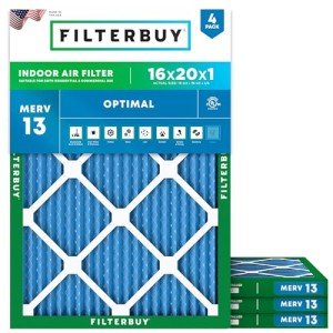 16x20x1 MERV 13 Air Filter 4-Pack