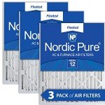 Nordic Pure MERV 12 Pleated Air Filters, 3 Pack