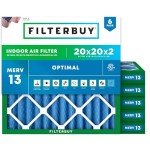 20x20x2 MERV 13 Pleated Air Filters (6-Pack)