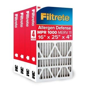 Filtrete 16x25x4 Air Filter, MPR 1000, 4-Pack