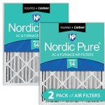 Nordic Pure MERV 14 Pleated Air Filters 2 Pack