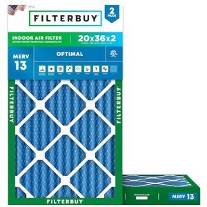 Filterbuy MERV 13 Air Filters 20x36 (2-Pack)