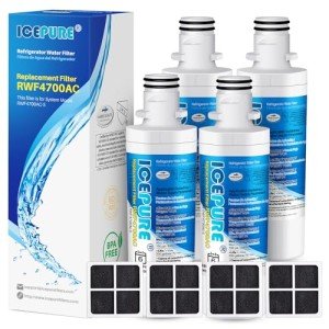 4-Pack Replacement Filters for LG & Kenmore Refrigerators