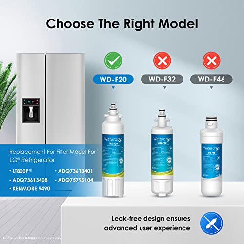 Waterdrop Refrigerator Water Filter, 3 Pack