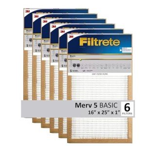 Filtrete 16x25x1 MERV 5 HVAC Filter 6-Pack
