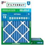 20x25x2 MERV 13 Air Filters - 2-Pack