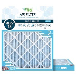 20x25x2 Pleated MERV 13 Air Filters - 2 Pack