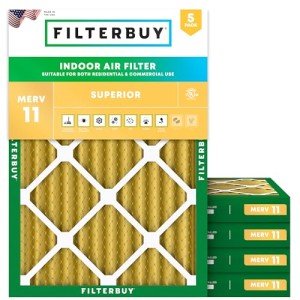 20x22x2 MERV 11 Allergen Air Filters (5-Pack)