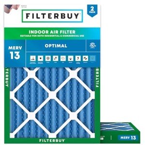 18x24x2 MERV 13 Pleated Air Filters (2-Pack)