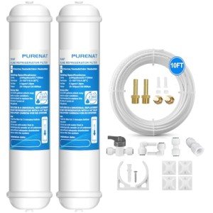 Inline Water Filter for Refrigerator and Ice Maker – 2 Pack